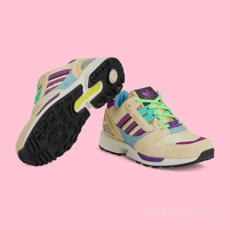 adidas x Gucci联名系列女士ZX8000运动鞋 米色GG帆布