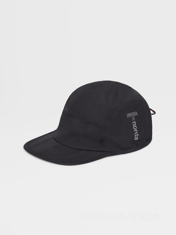 杰尼亚 X norda™ 黑色高科技面料防水棒球帽