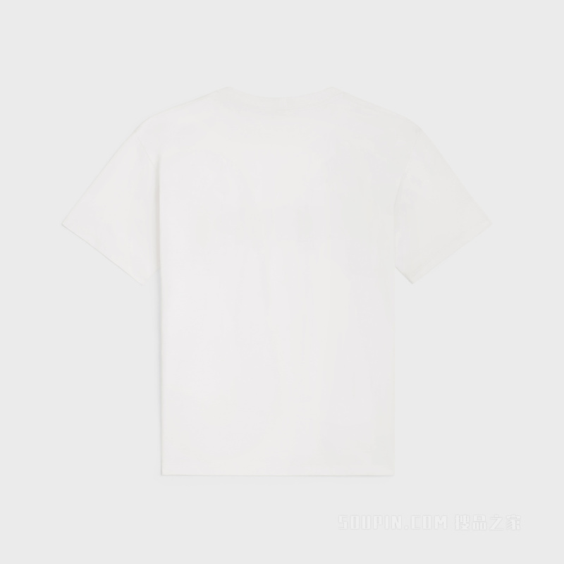 棉质平纹针织水钻宽松T恤 23735