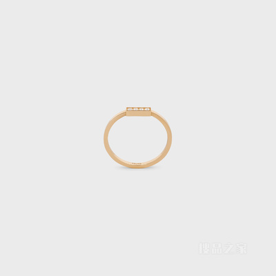 LINE黄色金镶钻戒指 24617