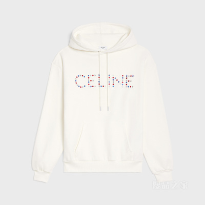 CELINE水钻棉质抓绒连帽衫 23722