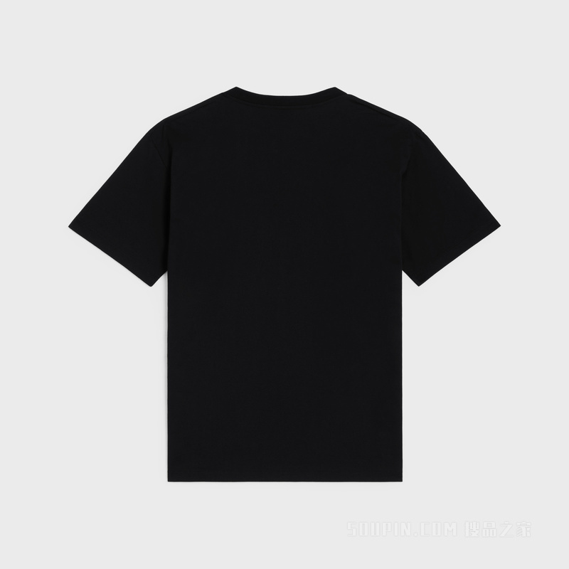 棉质平纹针织水钻宽松T恤 24647