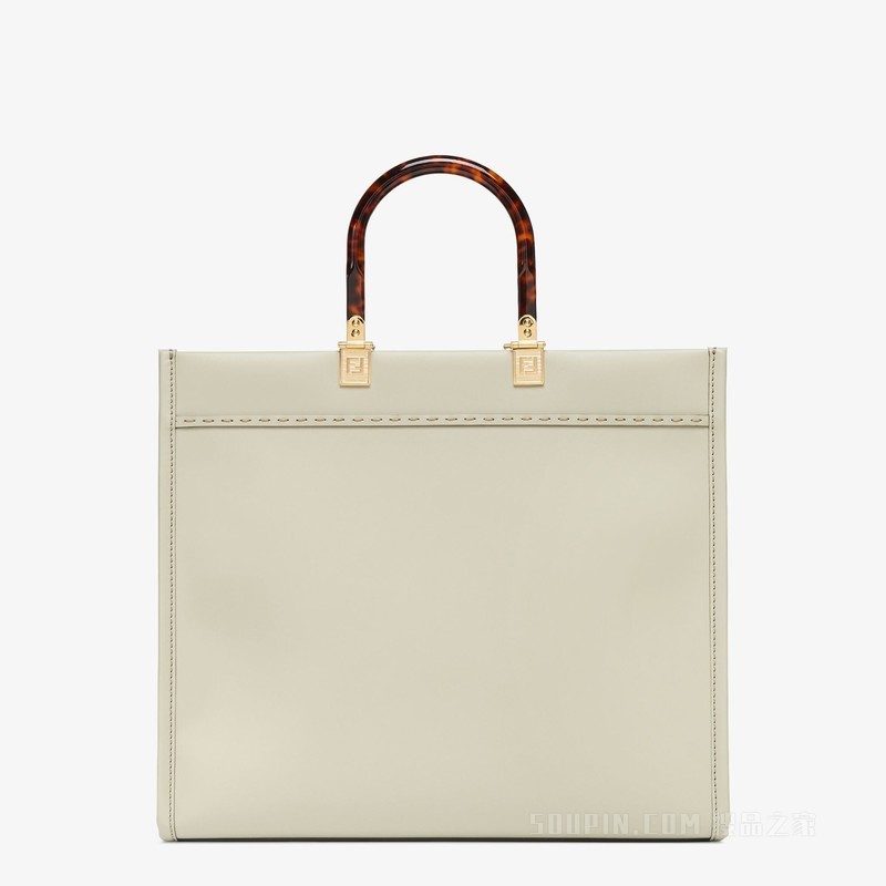 Fendi Sunshine中号手提袋 浅绿色皮革手提袋