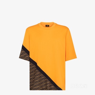 T恤 橙色平纹布T恤