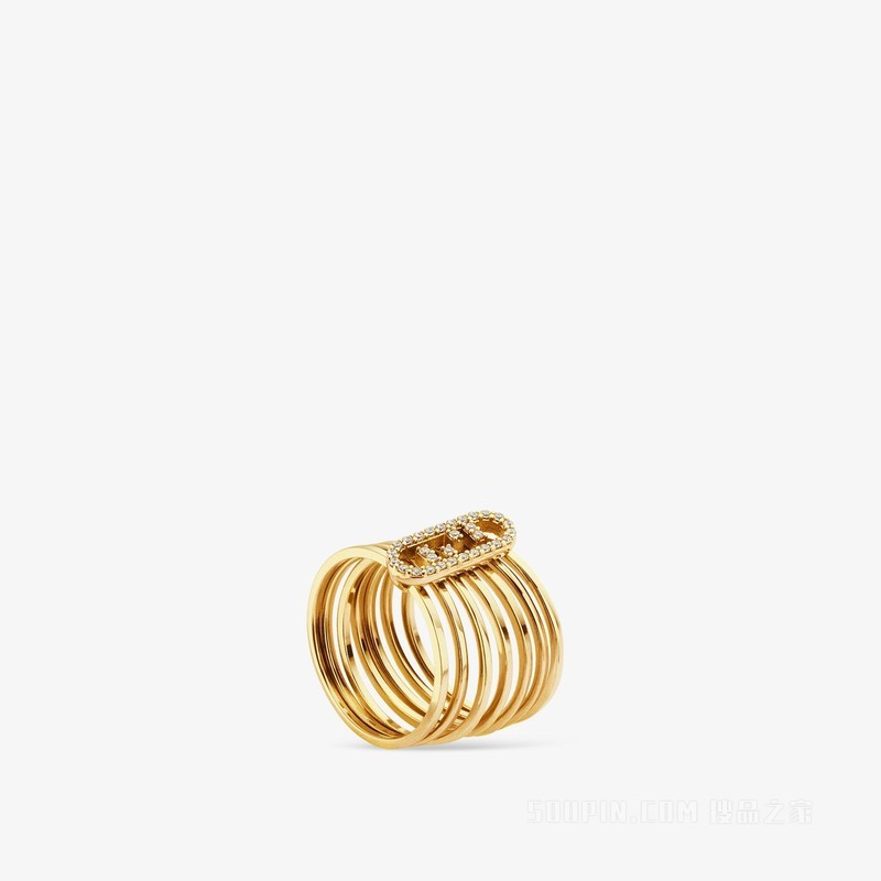 Fendi O'Lock戒指 金色戒指