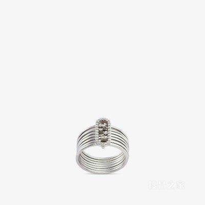 Fendi O'Lock戒指 银色戒指