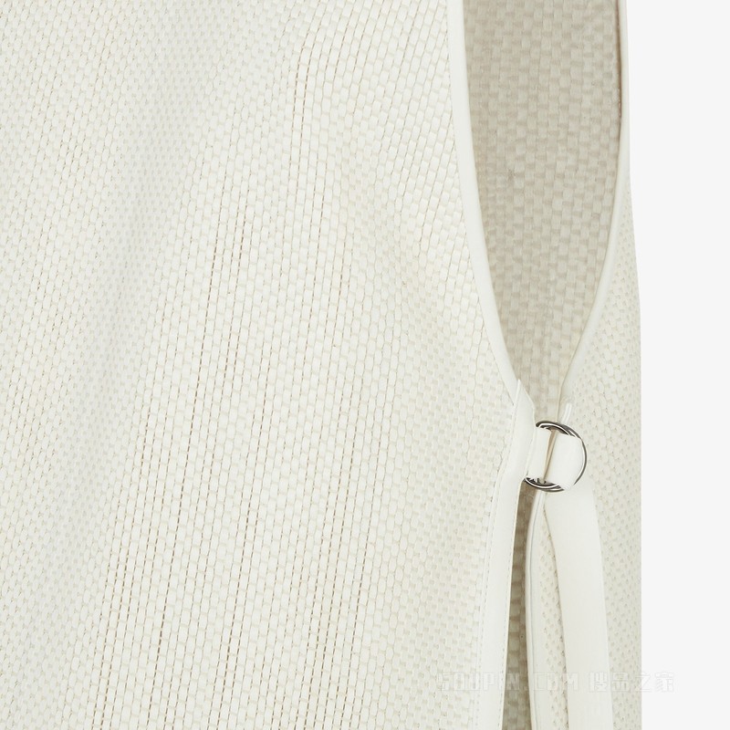 上衣 白色梭织皮革上衣