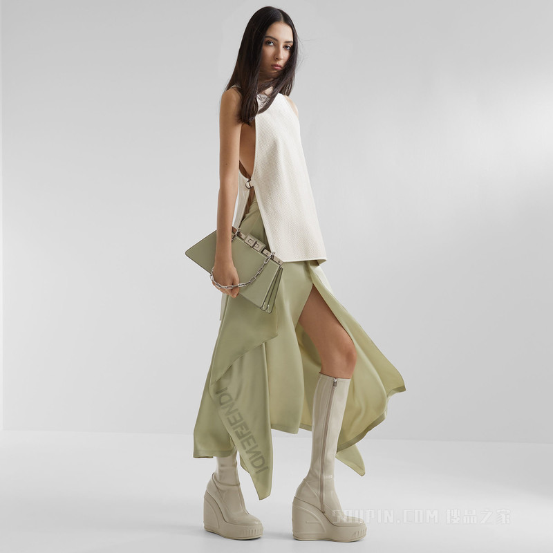 上衣 白色梭织皮革上衣