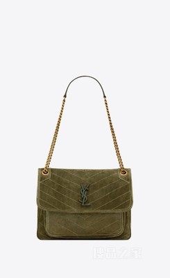 Niki中号绒面革手袋