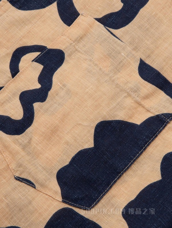 23新款春夏男装亚麻府绸满印度假风短袖衬衫MW0MW30912