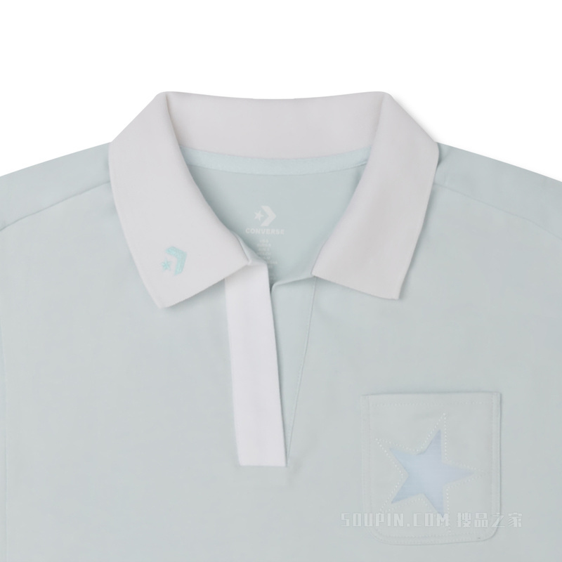【女子】春夏女清新翻领Polo衫运动短袖 女款 蓝色