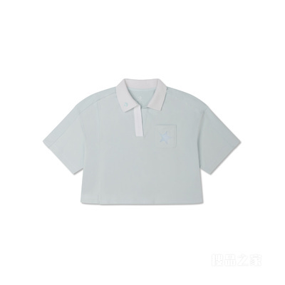 【女子】春夏女清新翻领Polo衫运动短袖 女款 蓝色