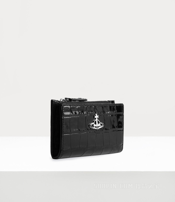 Crocodile Slim Flap Card Holder