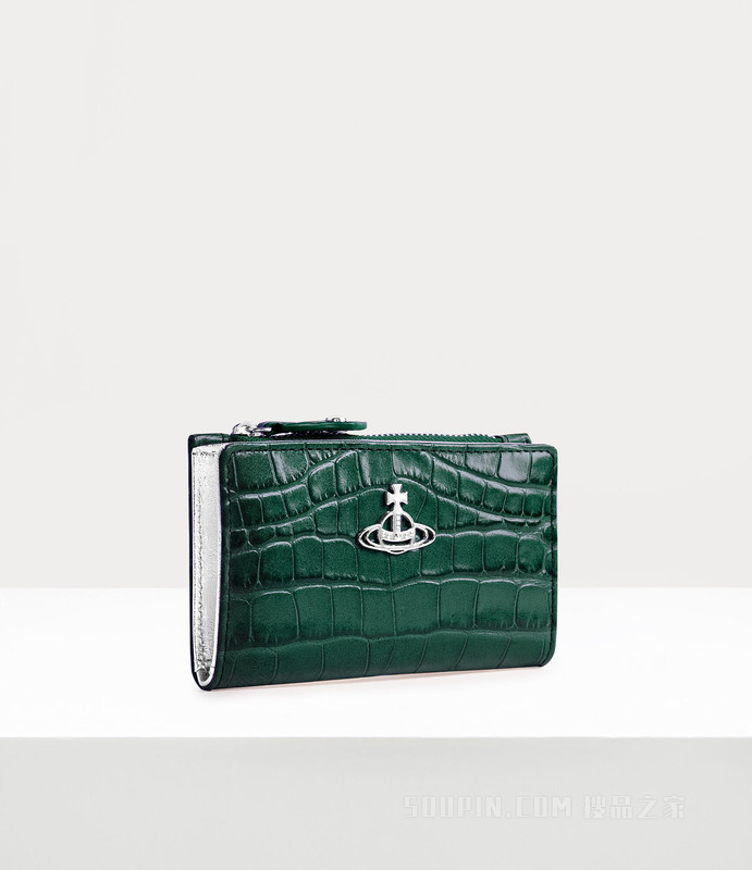 Crocodile Slim Flap Card Holder
