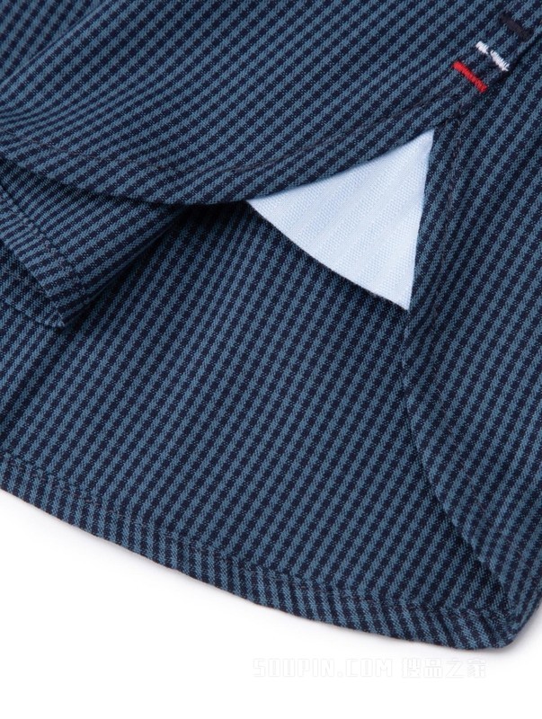 23新款春夏男装纯棉牛津纺时尚细格纹尖角扣短袖衬衫31731