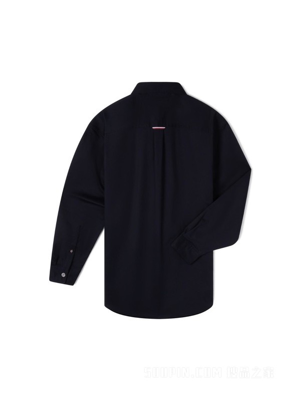 23新款春季男装简约绣标立体贴袋微弹斜纹衬衫外套30100