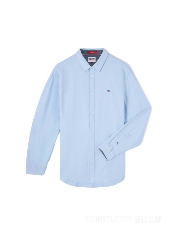 23新款春季男装纯棉经典小绣标职业休闲长袖衬衫DM0DM15408