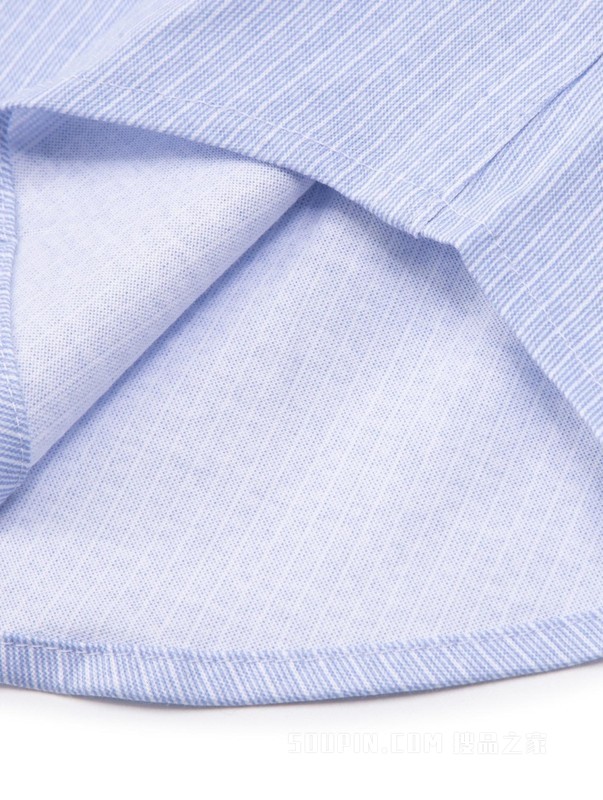 23新款春夏男装纯棉小绣标细条纹平纹修身版短袖衬衫30602