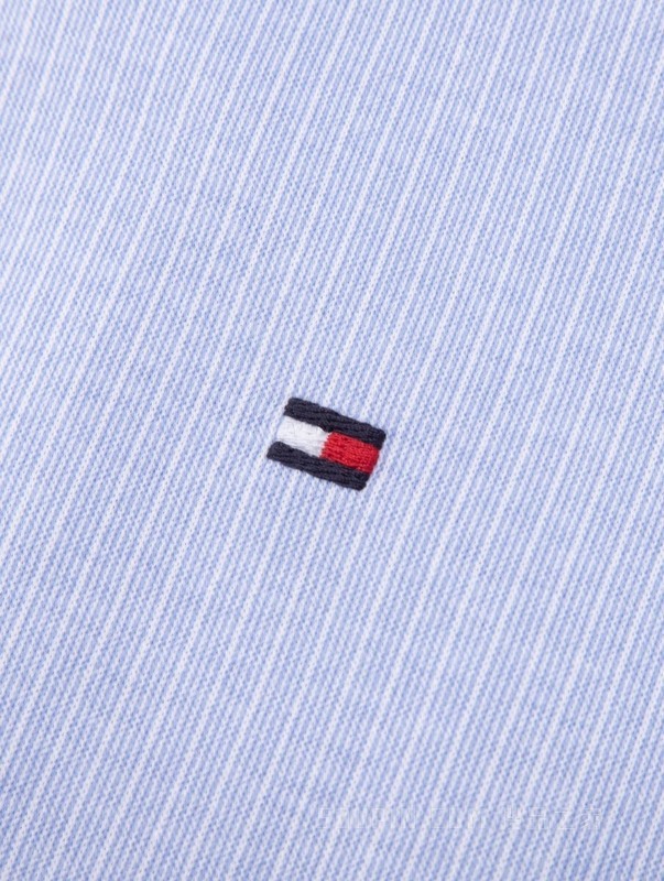 23新款春夏男装纯棉小绣标细条纹平纹修身版短袖衬衫30602