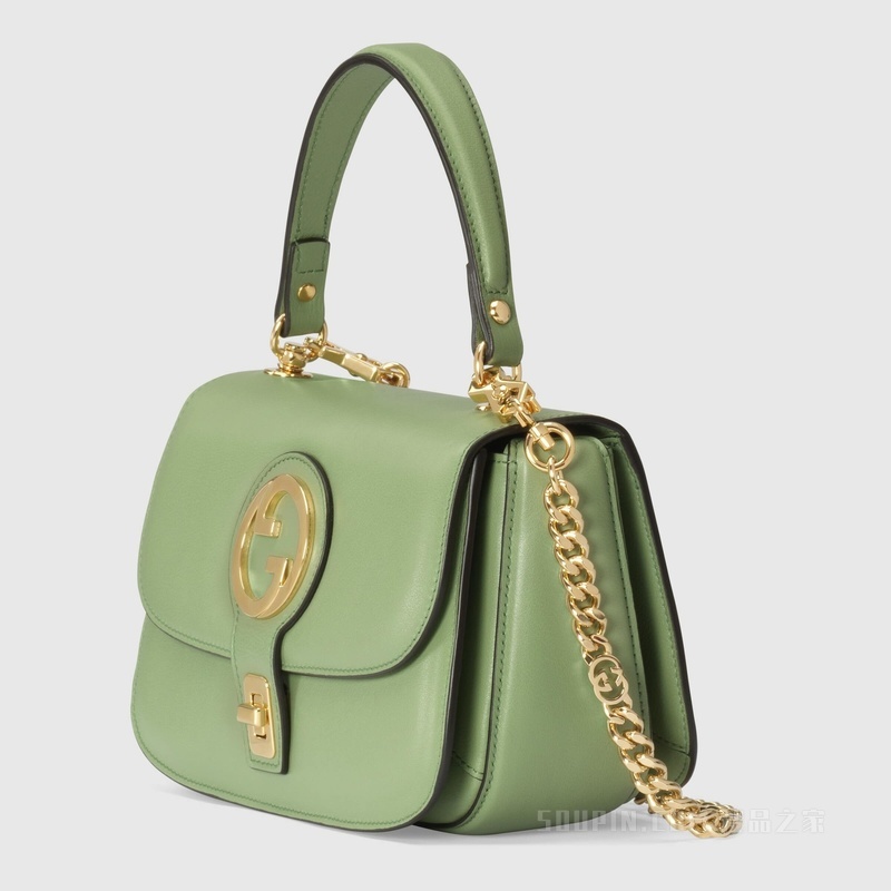 Gucci Blondie系列手提包 浅绿色皮革