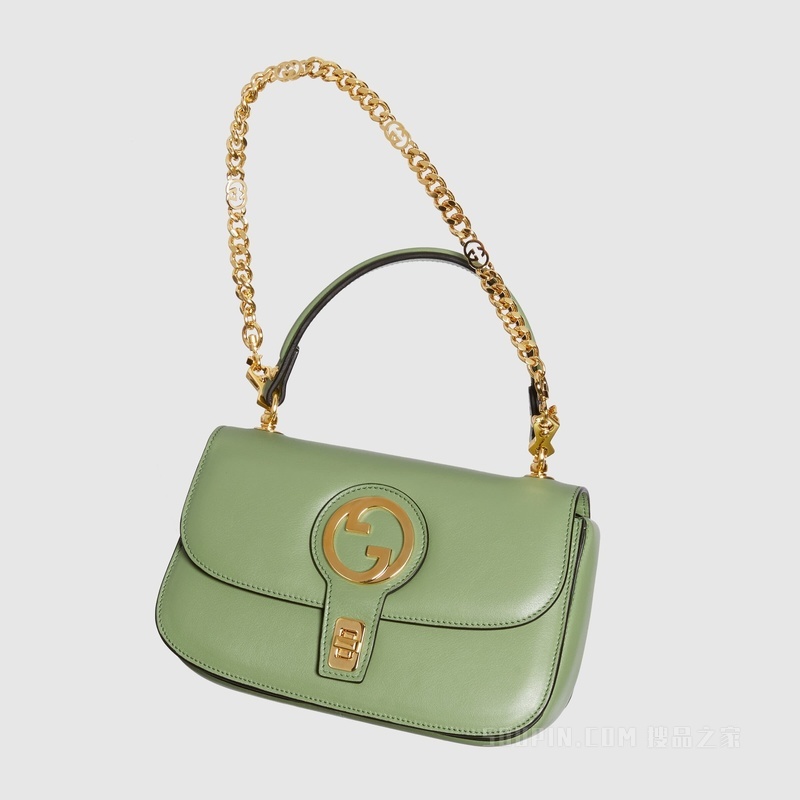 Gucci Blondie系列手提包 浅绿色皮革