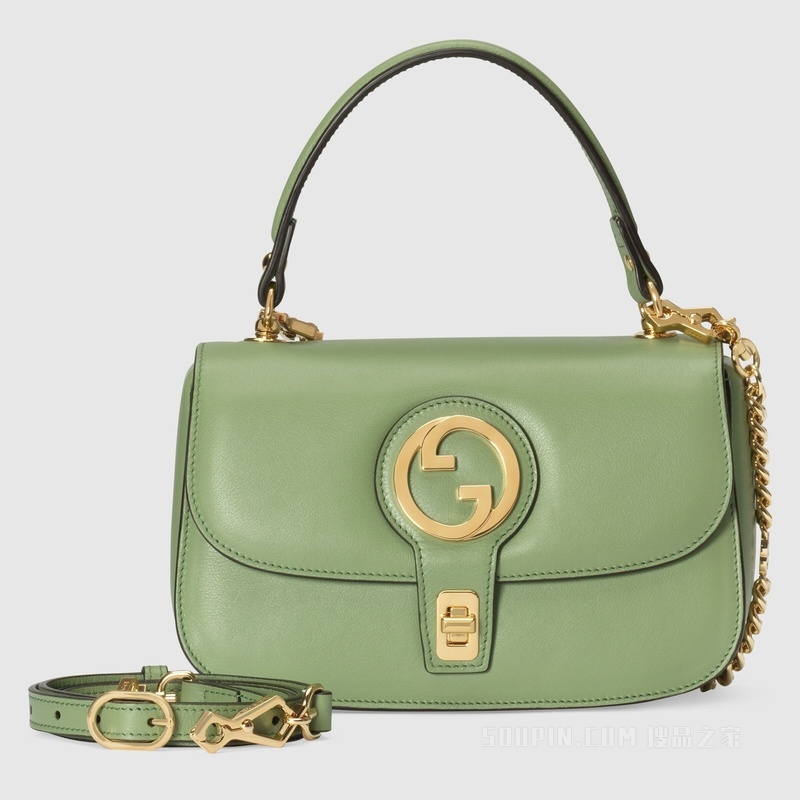 Gucci Blondie系列手提包 浅绿色皮革