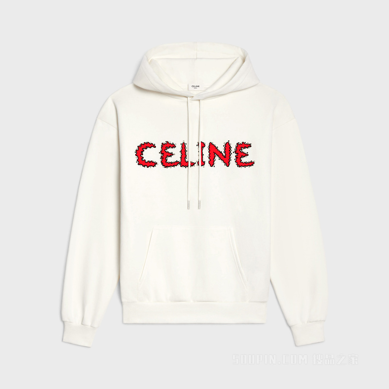 CELINE水钻棉质抓绒连帽衫 24803