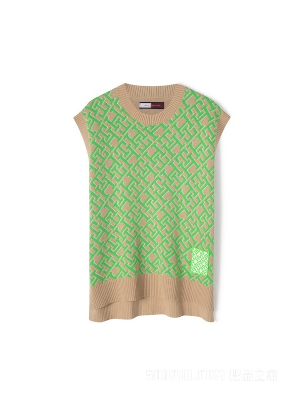 魔力方23新款春季男装纯棉字母提花背心针织衫MW0MW30961