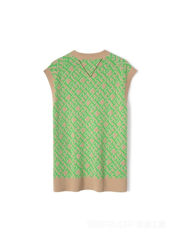 魔力方23新款春季男装纯棉字母提花背心针织衫MW0MW30961