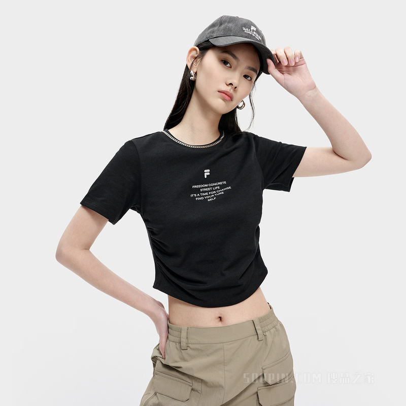 女子潮流运动基础短袖T裇