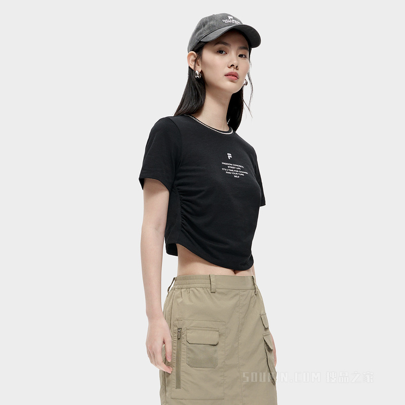 女子潮流运动基础短袖T裇