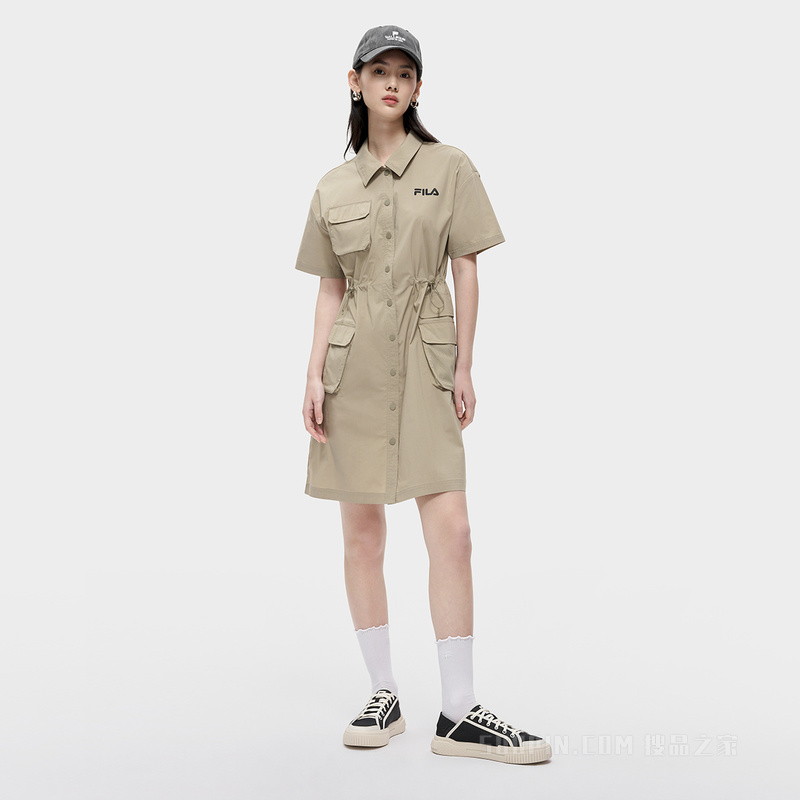 女子潮流运动宽松连衣裙