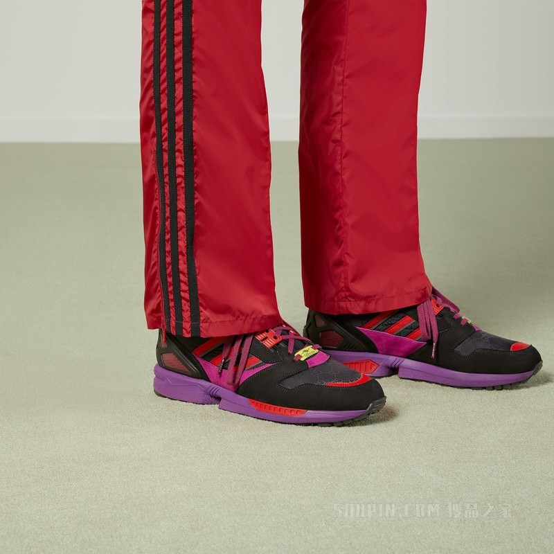 adidas x Gucci联名系列男士Torsion运动鞋 黑色GG帆布