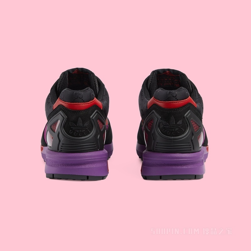 adidas x Gucci联名系列男士Torsion运动鞋 黑色GG帆布