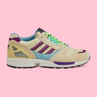 adidas x Gucci联名系列男士ZX8000运动鞋 米色GG帆布