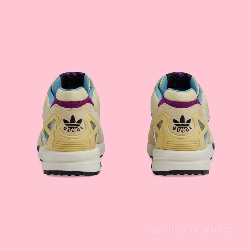 adidas x Gucci联名系列男士ZX8000运动鞋 米色GG帆布