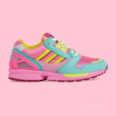adidas x Gucci联名系列女士ZX8000运动鞋 粉色皮革