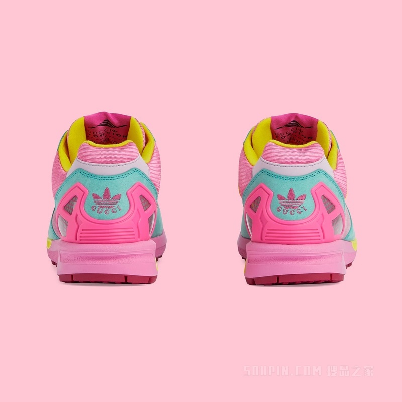 adidas x Gucci联名系列女士ZX8000运动鞋 粉色皮革