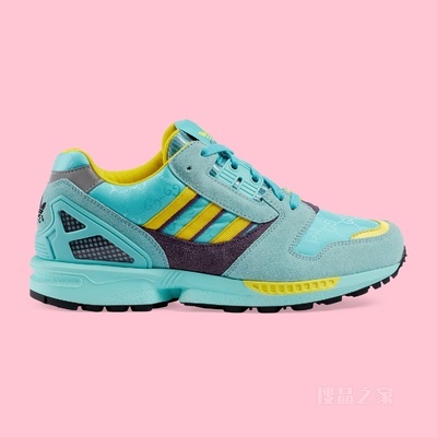 adidas x Gucci联名系列女士ZX8000运动鞋 碧绿色GG帆布