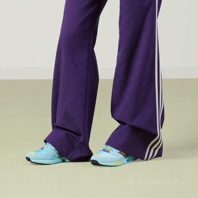 adidas x Gucci联名系列女士ZX8000运动鞋 碧绿色GG帆布