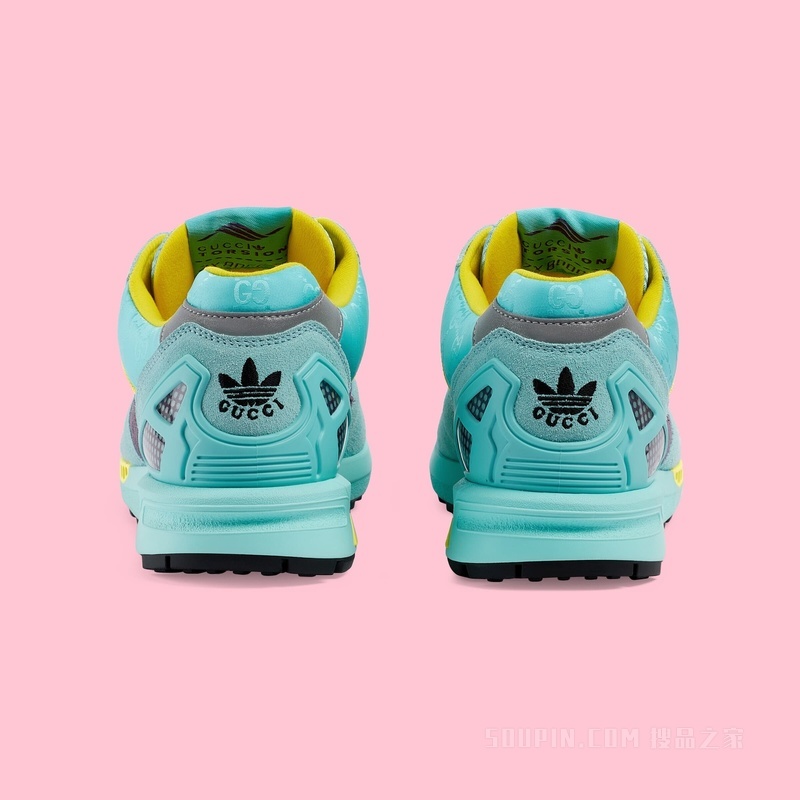adidas x Gucci联名系列女士ZX8000运动鞋 碧绿色GG帆布