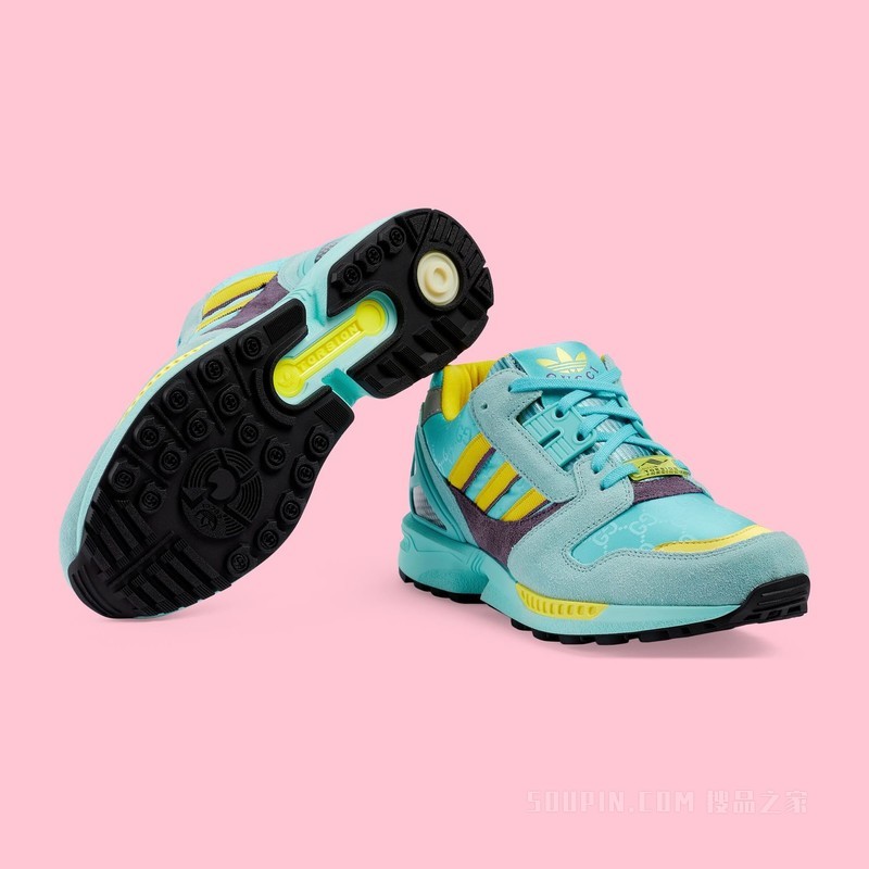 adidas x Gucci联名系列女士ZX8000运动鞋 碧绿色GG帆布