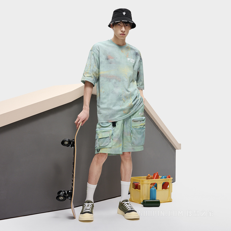 男子潮流运动超宽松短袖T裇
