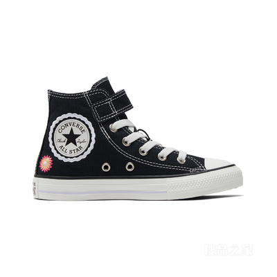 【小童】All Star 1V春夏儿童刺绣高帮帆布鞋 童款 黑色