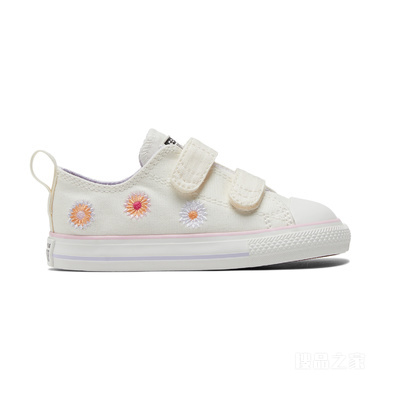 【婴童】All Star 2V婴童刺绣低帮帆布鞋 童款 奶白色