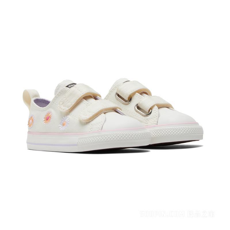 【婴童】All Star 2V婴童刺绣低帮帆布鞋 童款 奶白色