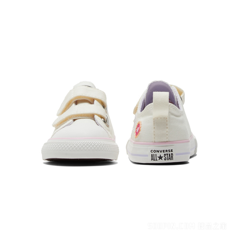 【婴童】All Star 2V婴童刺绣低帮帆布鞋 童款 奶白色