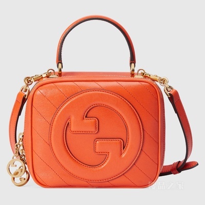 Gucci Blondie系列手提包 橙色皮革