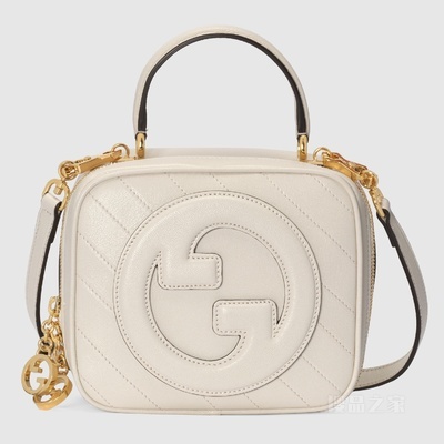 Gucci Blondie系列手提包 白色皮革