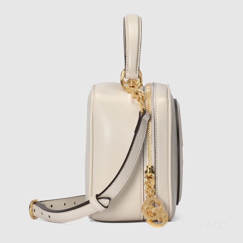 Gucci Blondie系列手提包 白色皮革